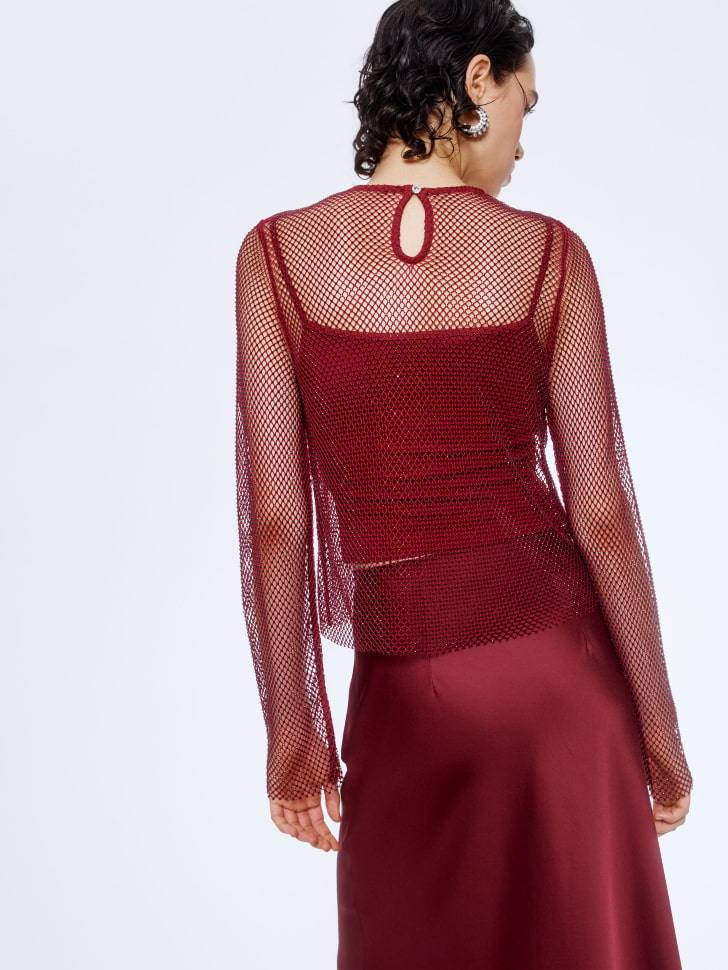 вечерний топ из сетки со стразами 4680798754390 в интернет магазине