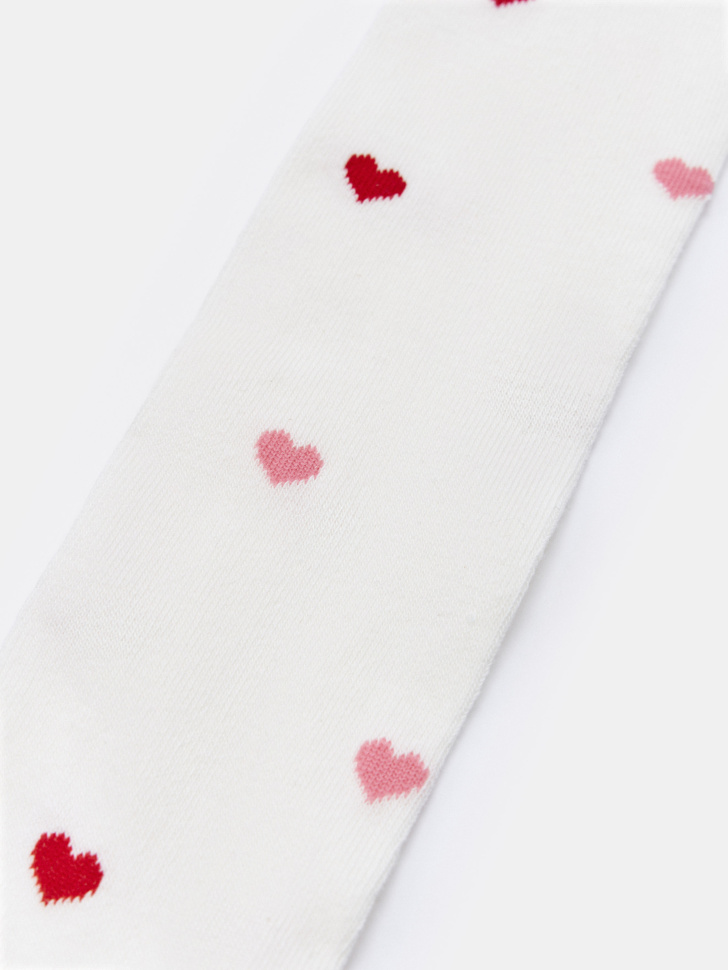 трикотажные колготки с принтом для девочек от бренда sela вид слева