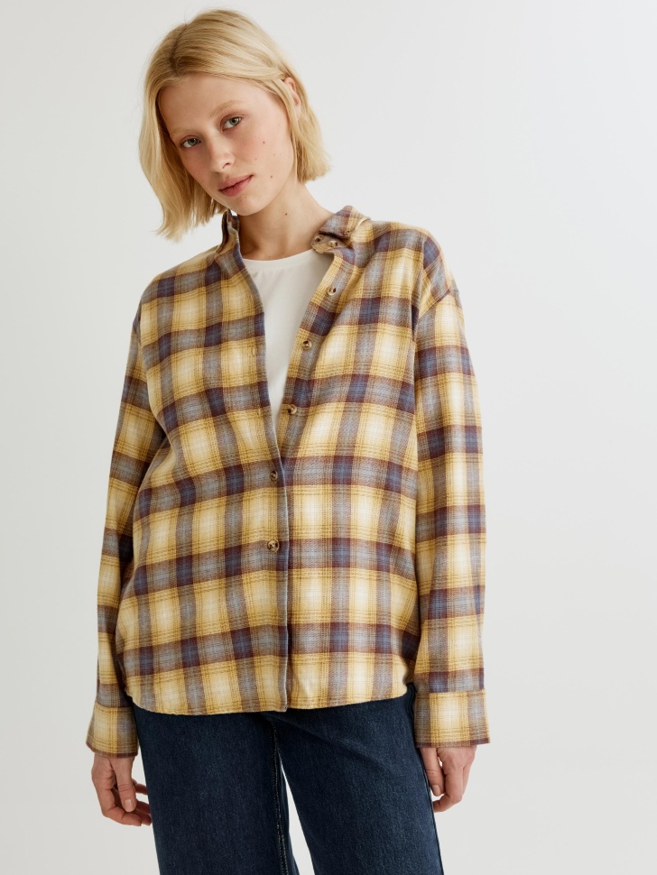 Рубашка SELA оверсайз в клетку, арт. 34667