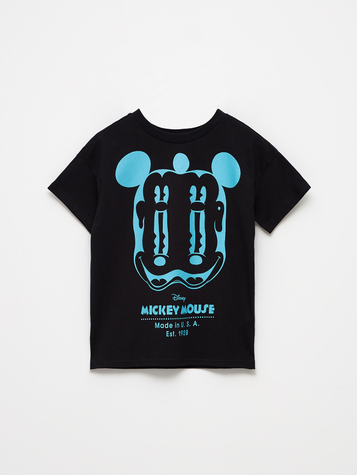 

Футболка с принтом Disney Mickey Mouse для девочек, Черный