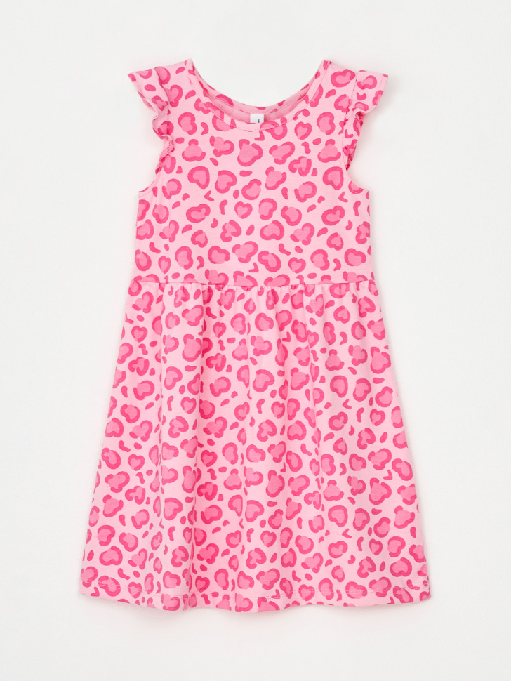 Трикотажное платье с принтом для девочек (розовый, 116) sela 4680168737879 - фото 1
