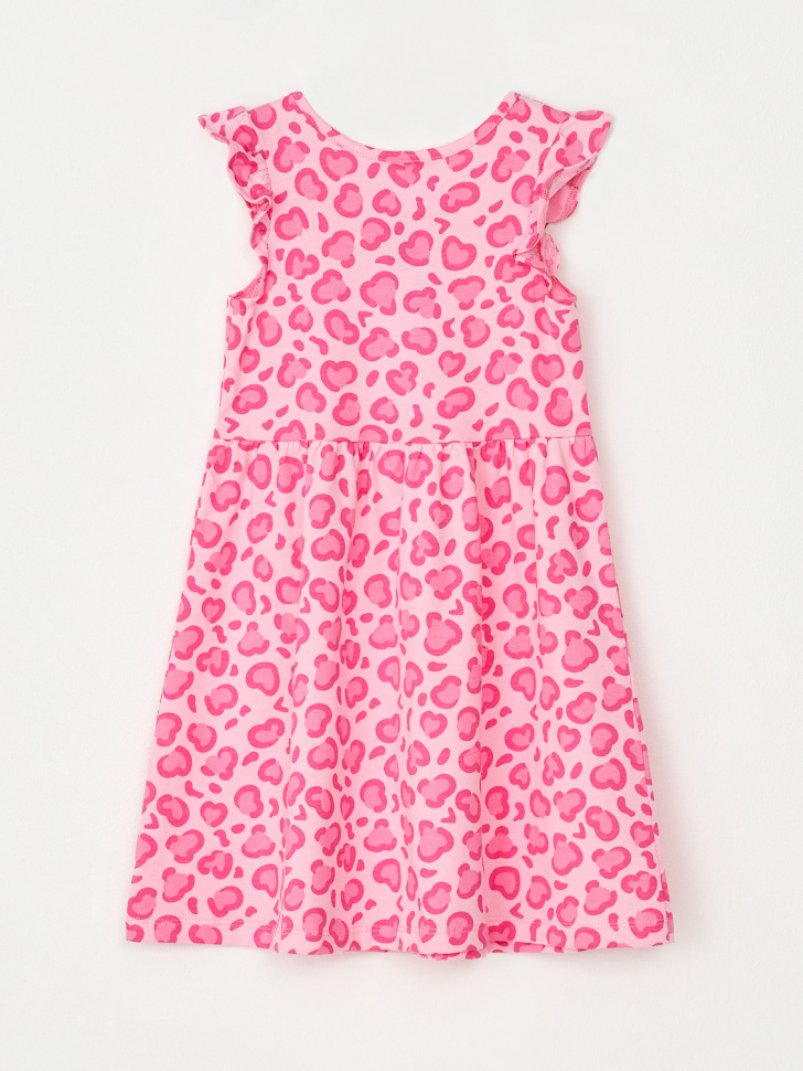 Трикотажное платье с принтом для девочек (розовый, 110) sela 4680168737862 - фото 2
