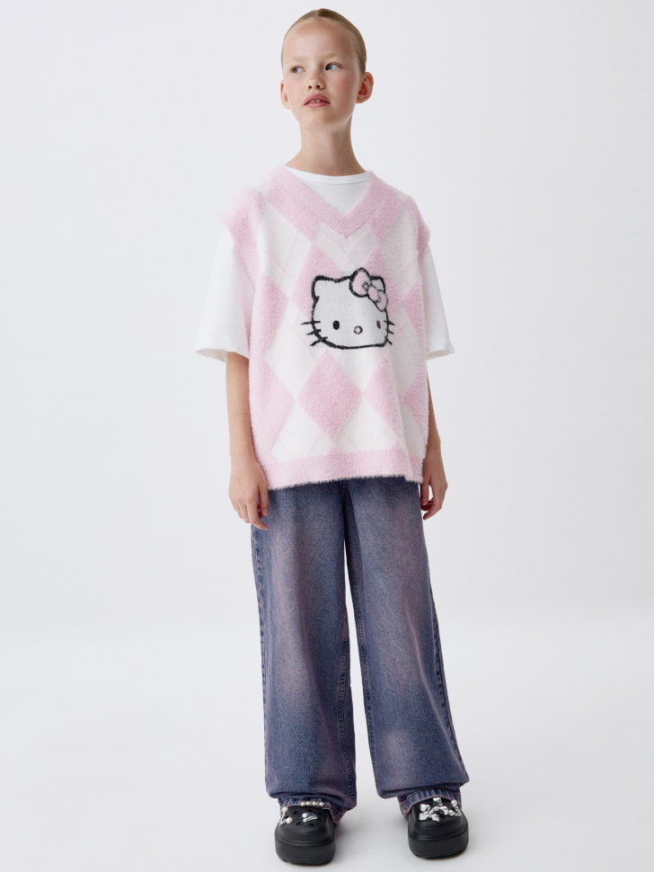 Джинсы LOOSE FIT для девочек из коллекции SELA ARCHIVE. Фото №2