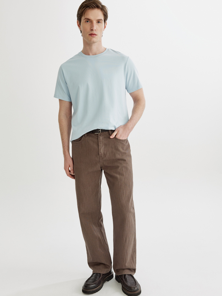 Джинсы SELA расслабленного прямого кроя, коричневый, арт. 45454