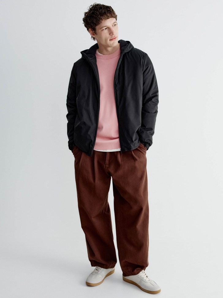 утепленная куртка с капюшоном от бренда sela вид слева