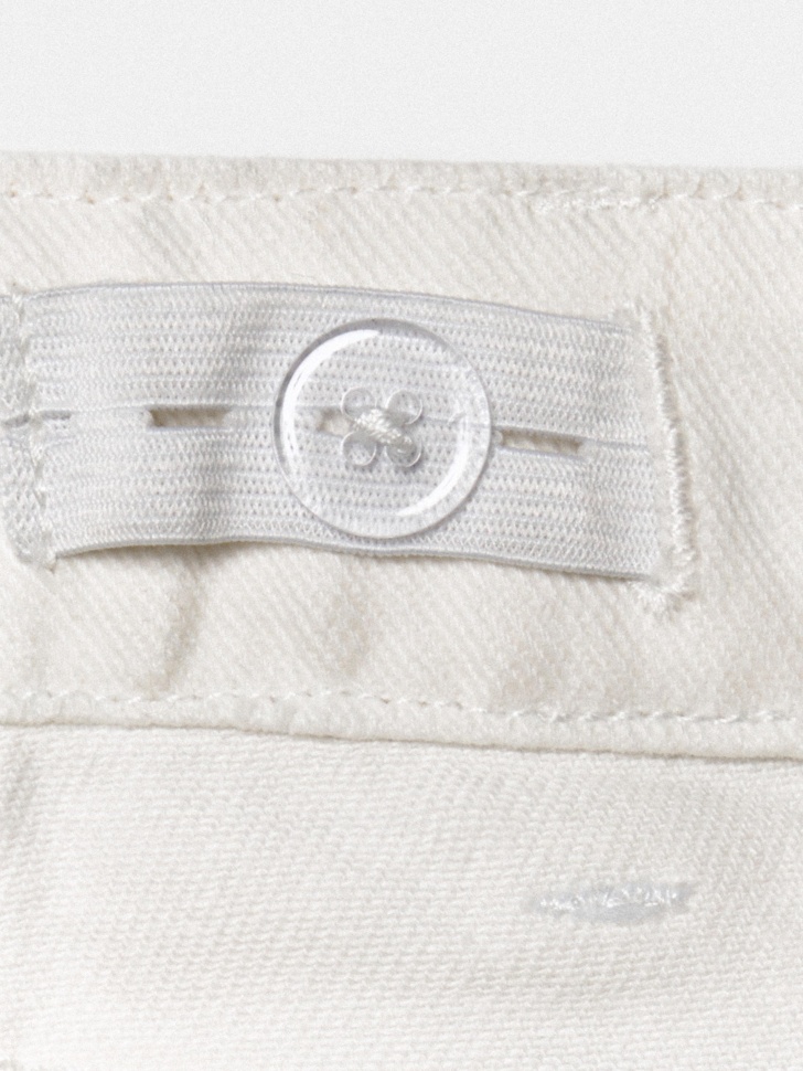 джинсовая юбка-шорты с вышивкой для девочек для детского возраста с изнаночной стороны