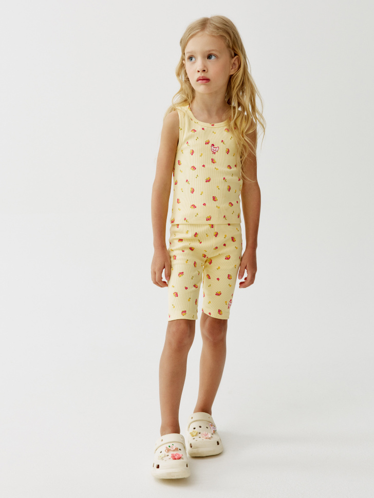 топ с вышивкой для девочек от бренда sela вид слева