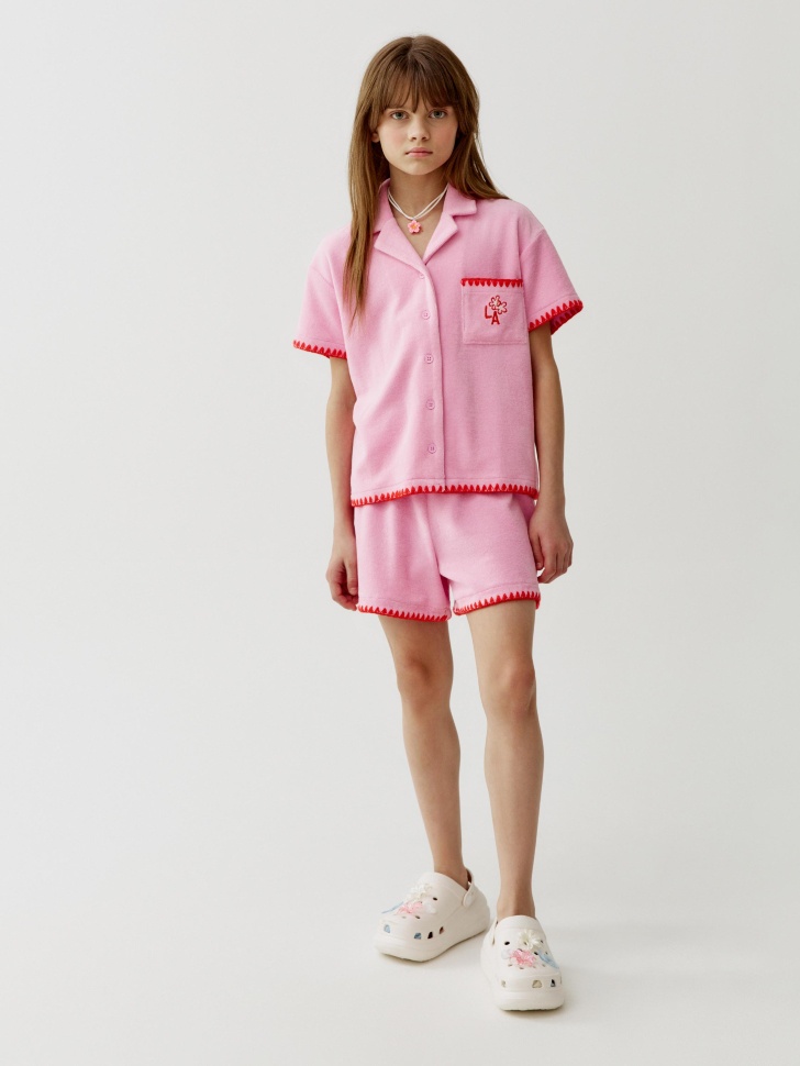 Махровые шорты Sela, розовый, арт. 53644