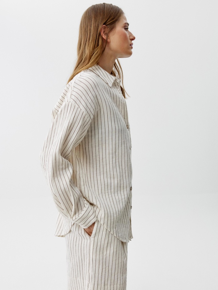 рубашка оверсайз из муслина по цене 2799 руб вид справа