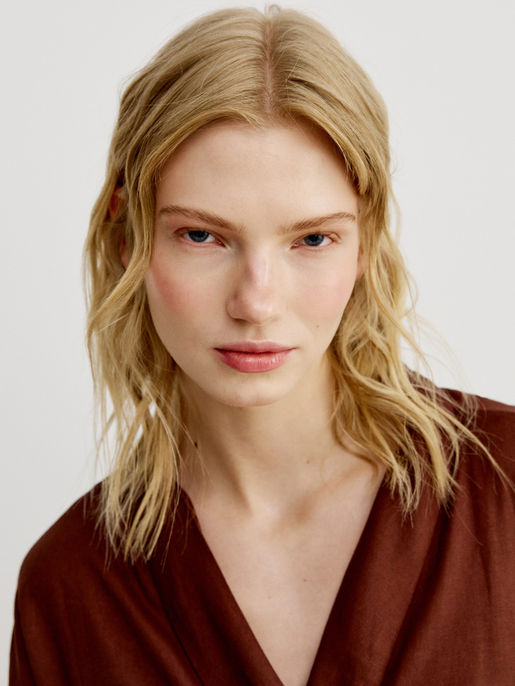 рубашка-кимоно с содержанием льна по цене 3599 руб вид справа