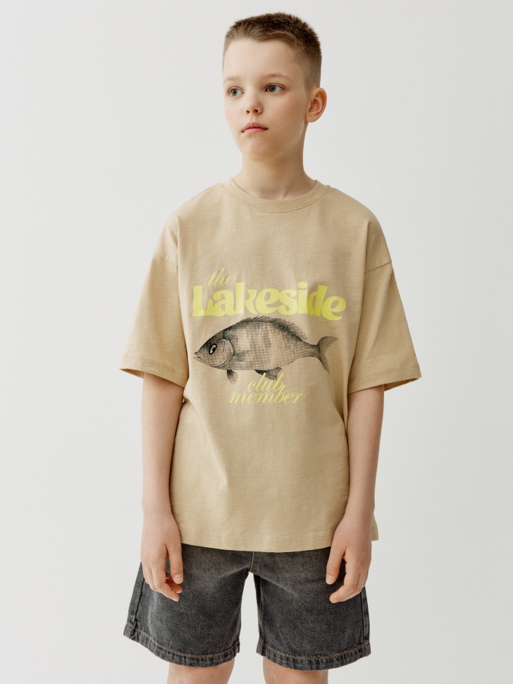 футболка оверсайз с принтом для мальчиков 4640611007546 фотография