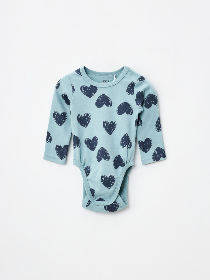 

Трикотажное боди с длинным рукавом для малышей