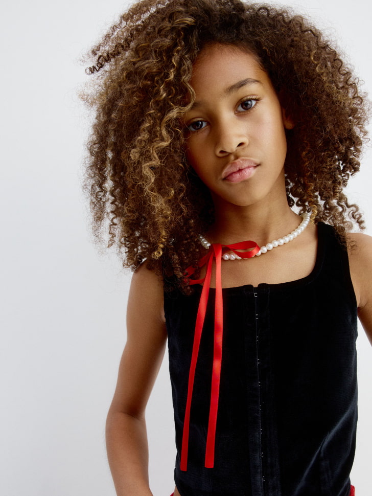 

Колье-чокер с бусинами и бантом для девочек, SL5811172813