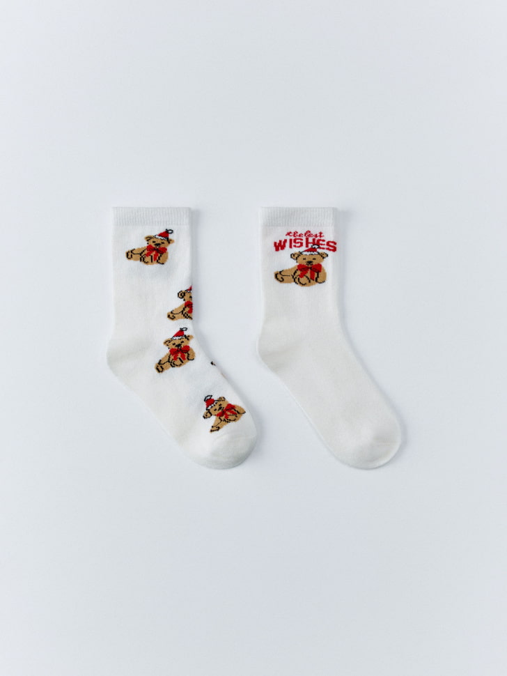 набор из 2 пар носков с принтом для девочек 4610517091390 фотография