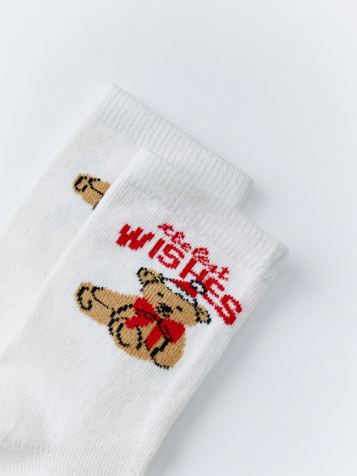 набор из 2 пар носков с принтом для девочек 4610517091390 по акции