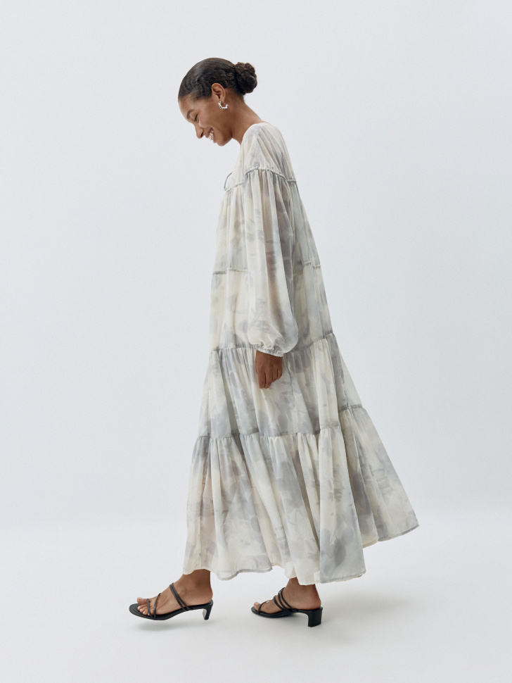 

Комбинированное платье макси