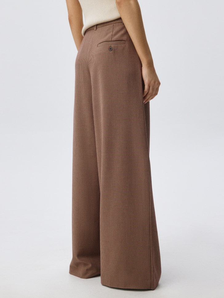 Брюки wide leg из костюмной ткани. Фото №4