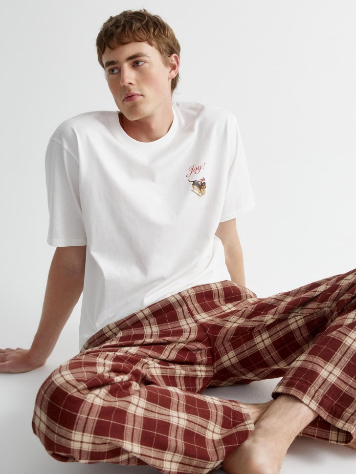 пижамные брюки из фланели в клетку 4680798669977 по низкой цене