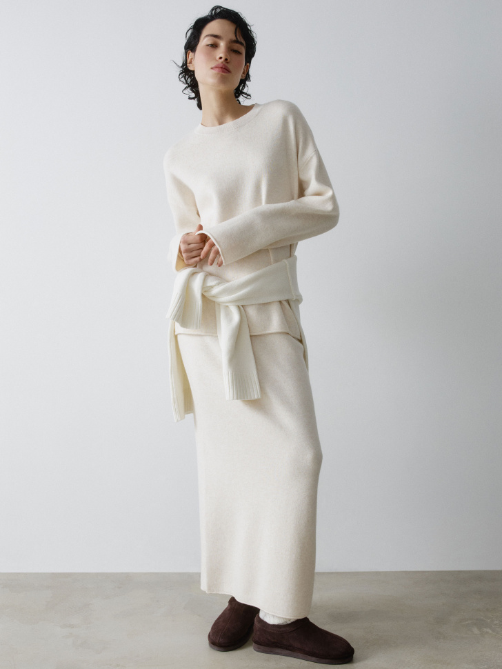 юбка макси с содержанием ангоры и шерсти 4610517253866 по акции