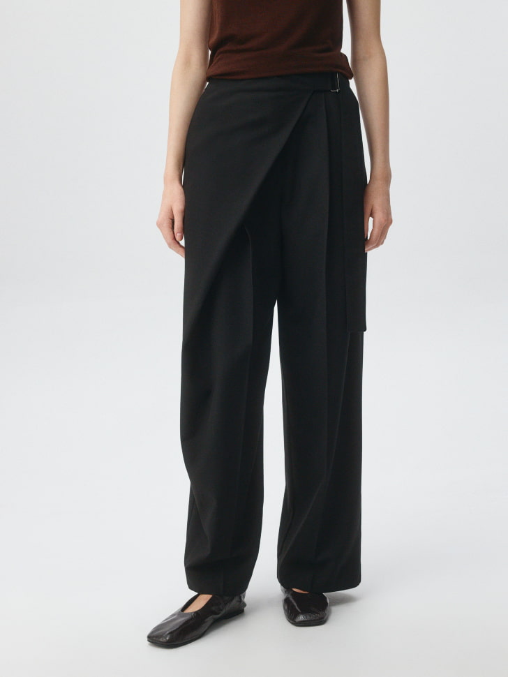 

Брюки Wide leg с запахом