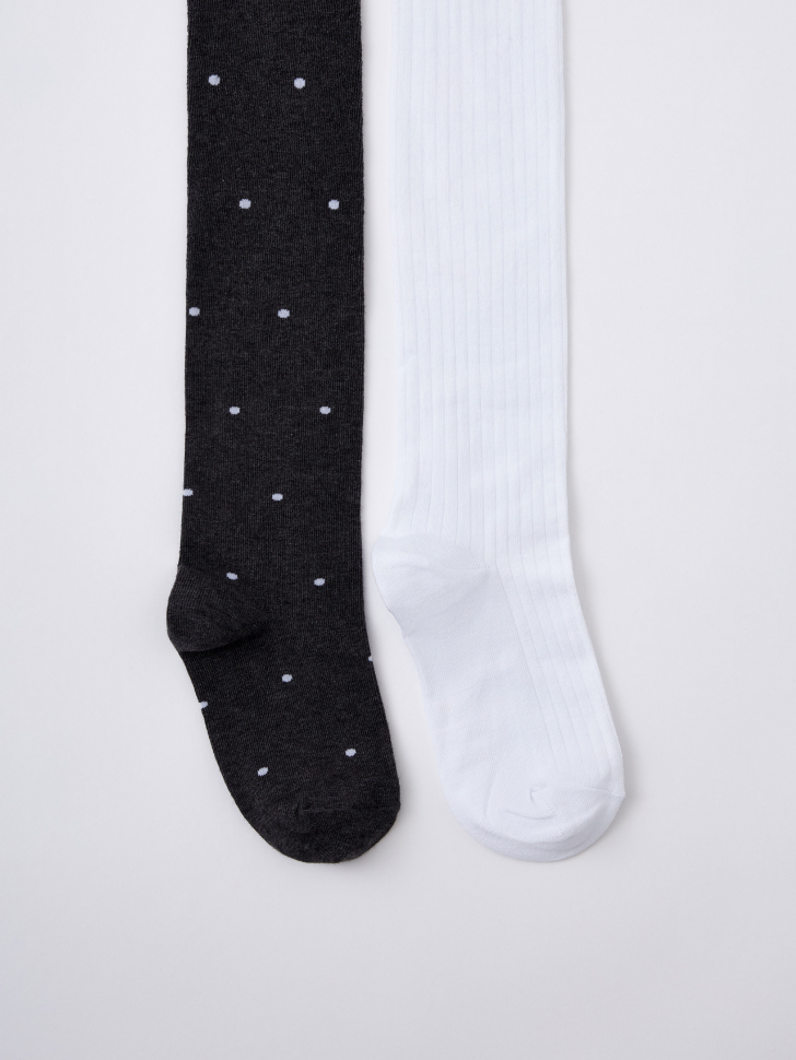 Набор колготок для девочек (серый, 134-140)