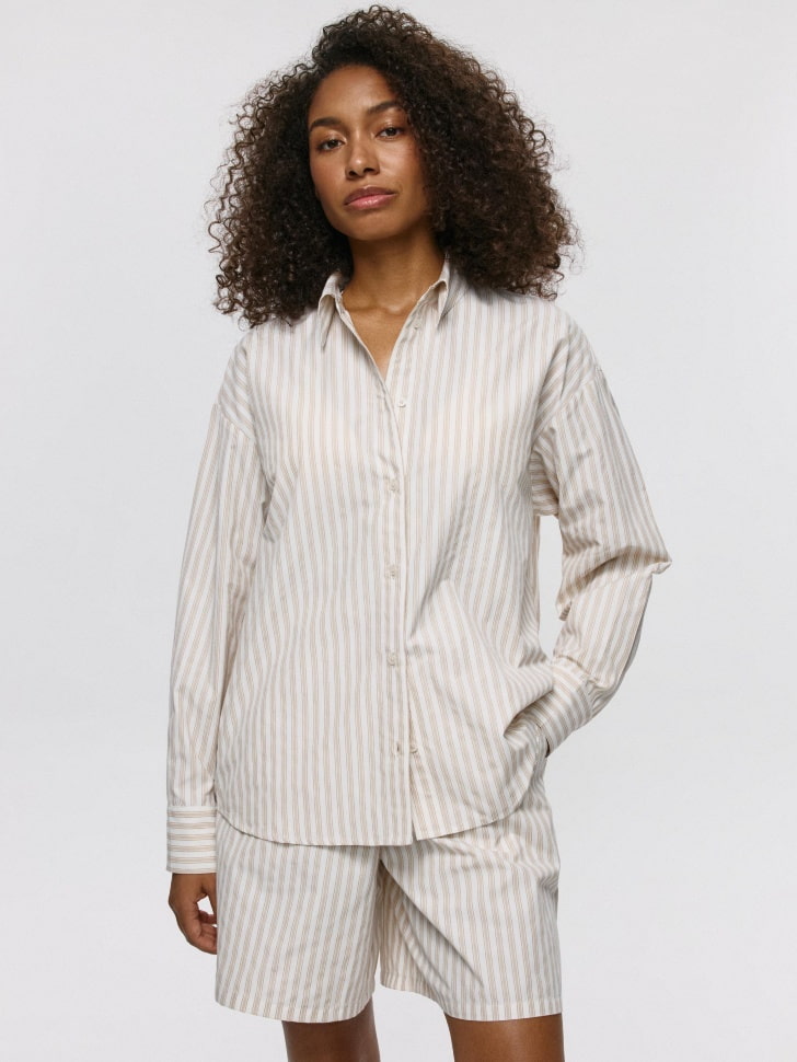 

Хлопковая рубашка оверсайз