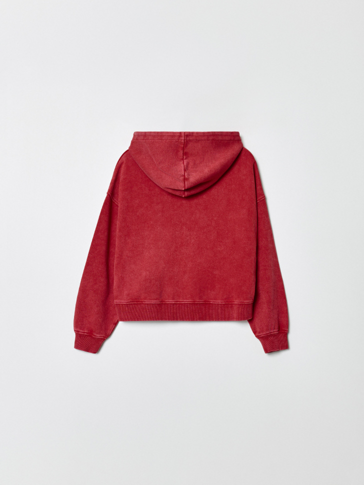 толстовка оверсайз с аппликацией для девочек от бренда sela вид слева