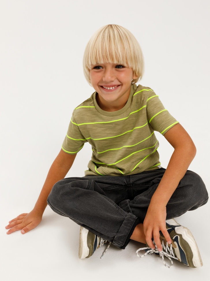 Футболка для мальчиков (зеленый, 116/ 6-7 YEARS)