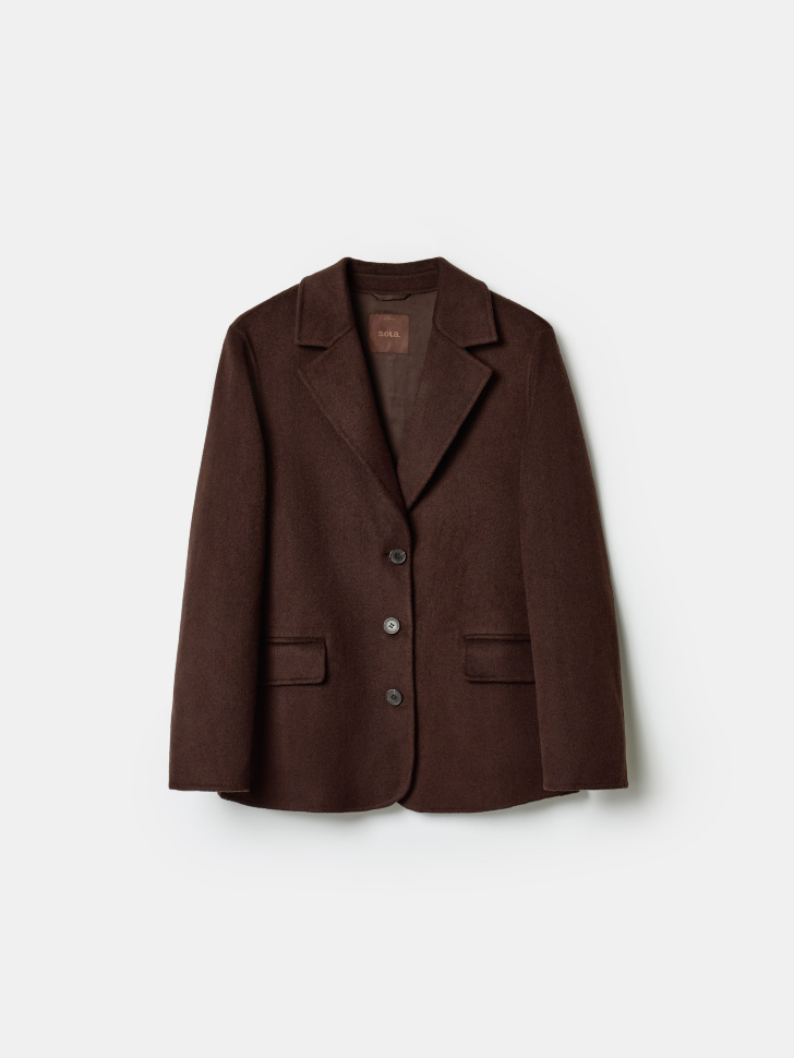 Пальто Sela Однобортное, коричневый, арт. 38806