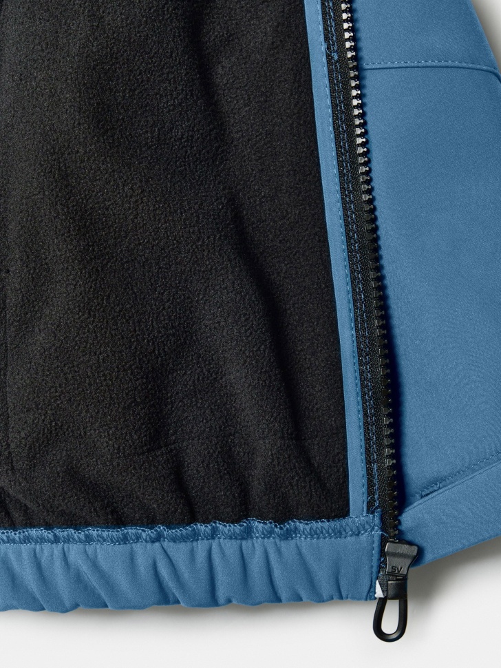 ветровка из softshell на флисе для мальчиков для детского возраста с изнаночной стороны