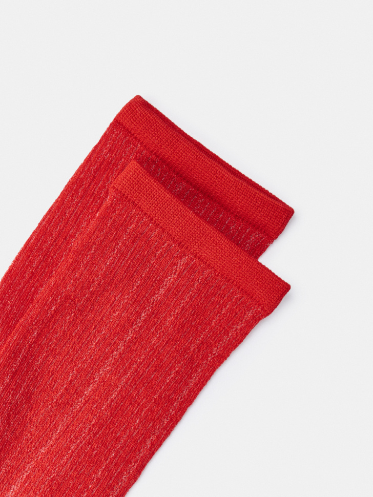 носки ажурные средней высоты от бренда sela вид слева