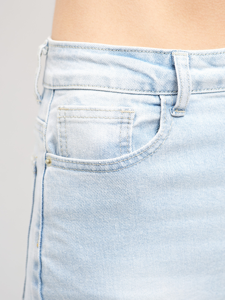 Расклешенные джинсы стретч (синий, S) sela 4680129937027 - фото 5