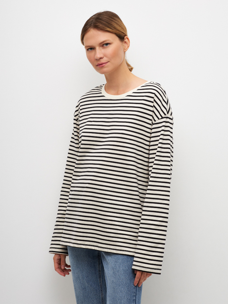 

Лонгслив ANNA OVERSIZE FIT, Черный