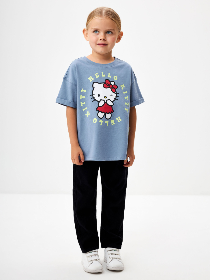 Джинсы Mom fit на резинке  для девочек