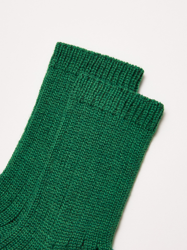 Носки из смесовой шерсти для девочек (зеленый, 23-25) sela 4680168151934 - фото 2