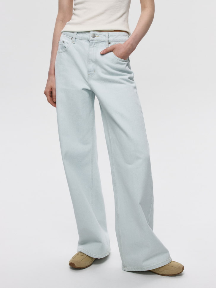 

Джинсы WIDE LEG с патчем по мотивам картины Джакомо Кваренги