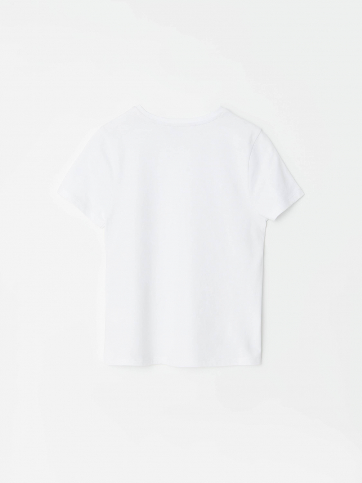 Базовая футболка для девочек (белый, 116/ 6-7 YEARS) sela 4603375782944 - фото 3
