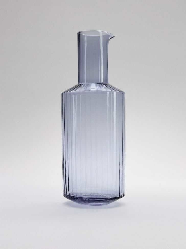 Декантер для вина из стекла с рельефным узором, сиреневый, арт. art001