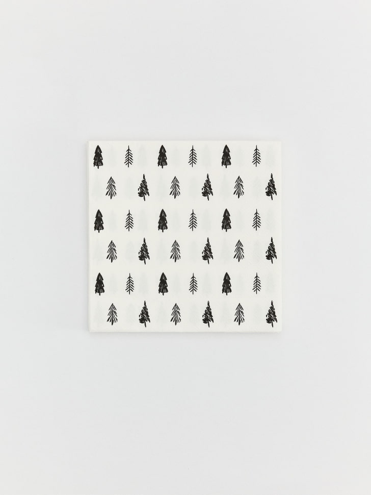 Набор бумажных салфеток, бежевый, черный, арт. p-12345