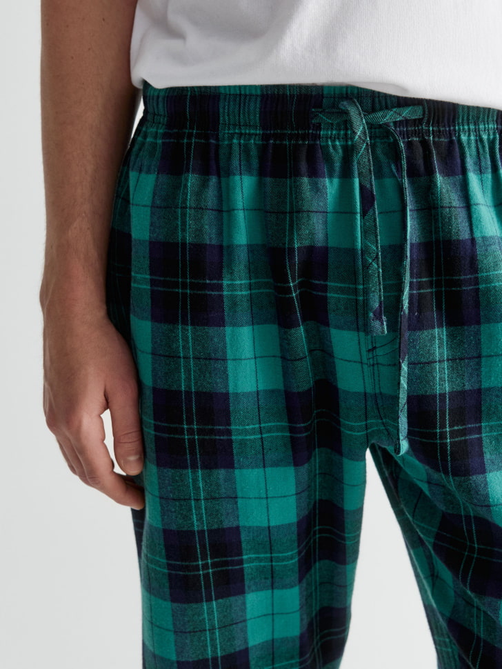 пижамные брюки из фланели в клетку 4680798670126 купить с доставкой