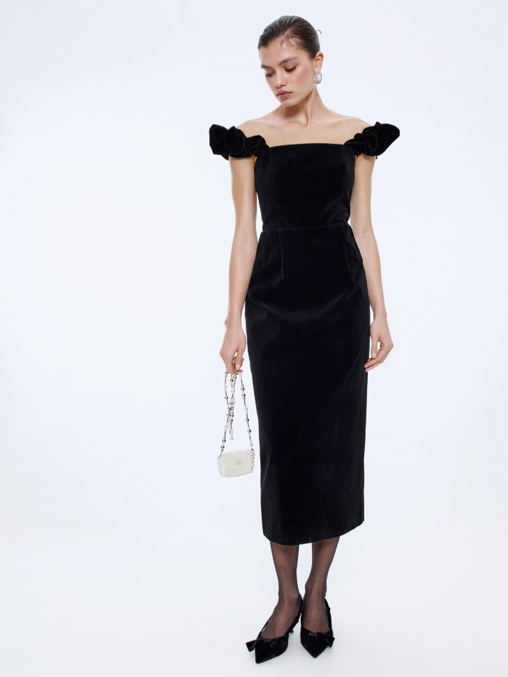 бархатное платье футляр 4610517055033 фотография