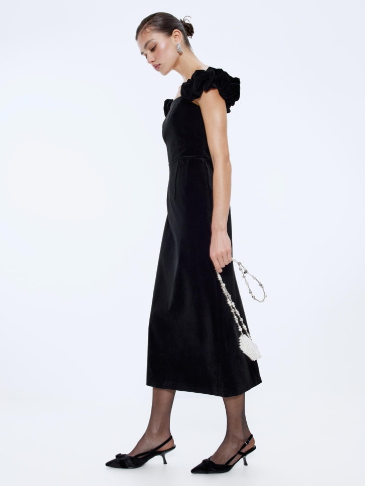 бархатное платье футляр 4610517055033 в интернет магазине