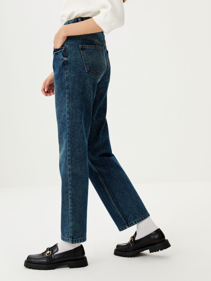 Базовые джинсы мом (синий, XS) от Sela