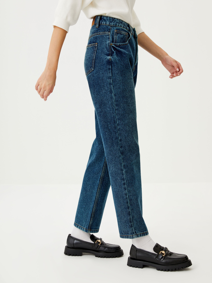 Базовые джинсы мом (синий, M) от Sela