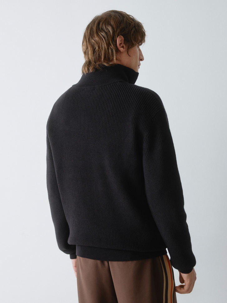 вязаный джемпер с воротом на молнии 4610517247261 в интернет магазине