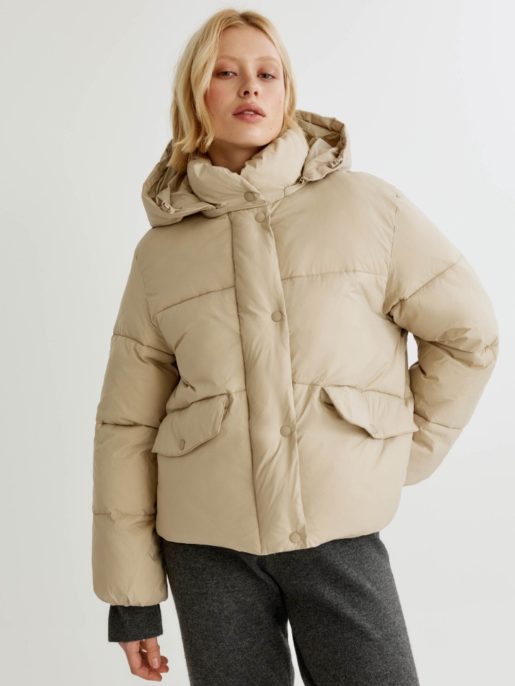 Базовая куртка SELA с водоотталкивающей пропиткой, бежевый, арт. 35677