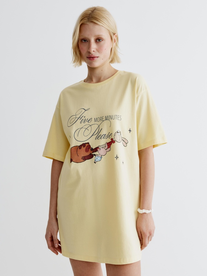 Платье-футболка SELA x Союзмультфильм, желтый, арт. 36292