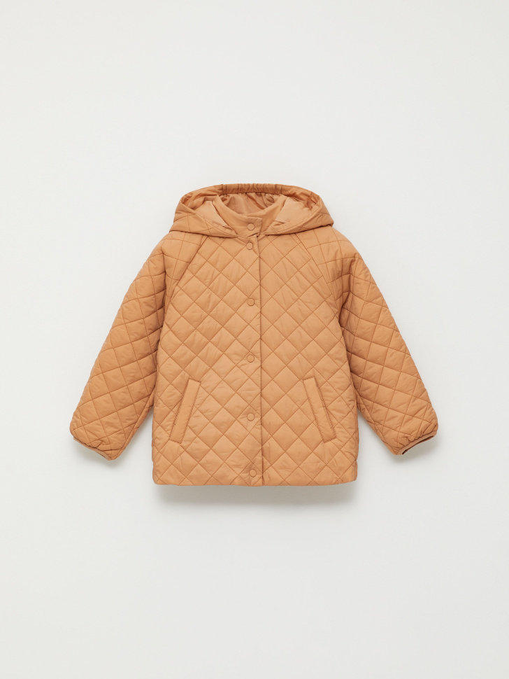 Стеганая куртка с капюшоном для девочек (коричневый, 104/ 4-5 YEARS) от Sela
