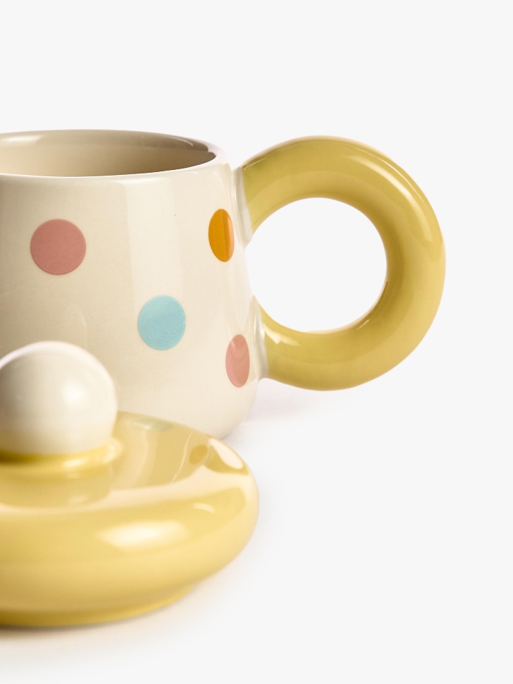 детская кружка из майолики с крышкой по цене 1699 руб вид справа