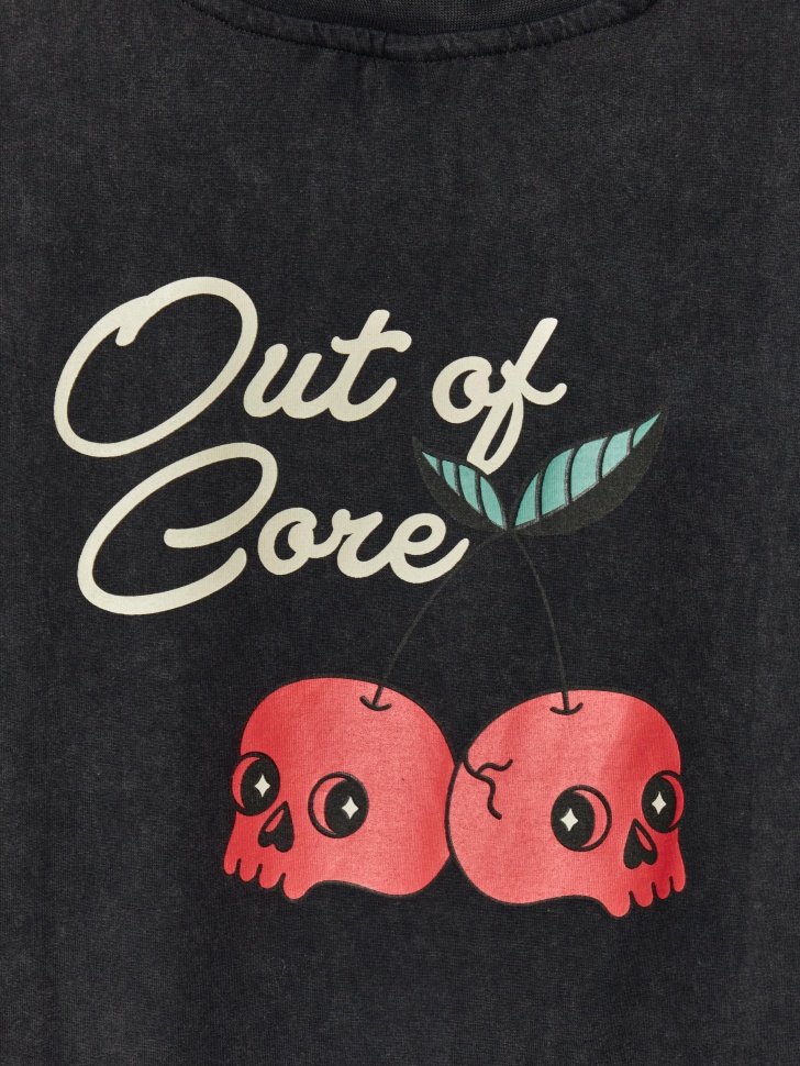 футболка оверсайз с принтом для мальчиков по цене 1299 руб вид справа